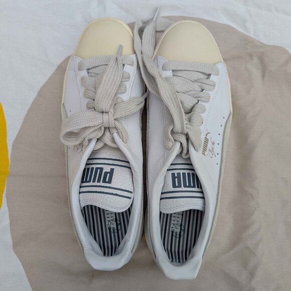 Puma Clyde sneakers white/ivory size 10.5 - Picture 3 of 6